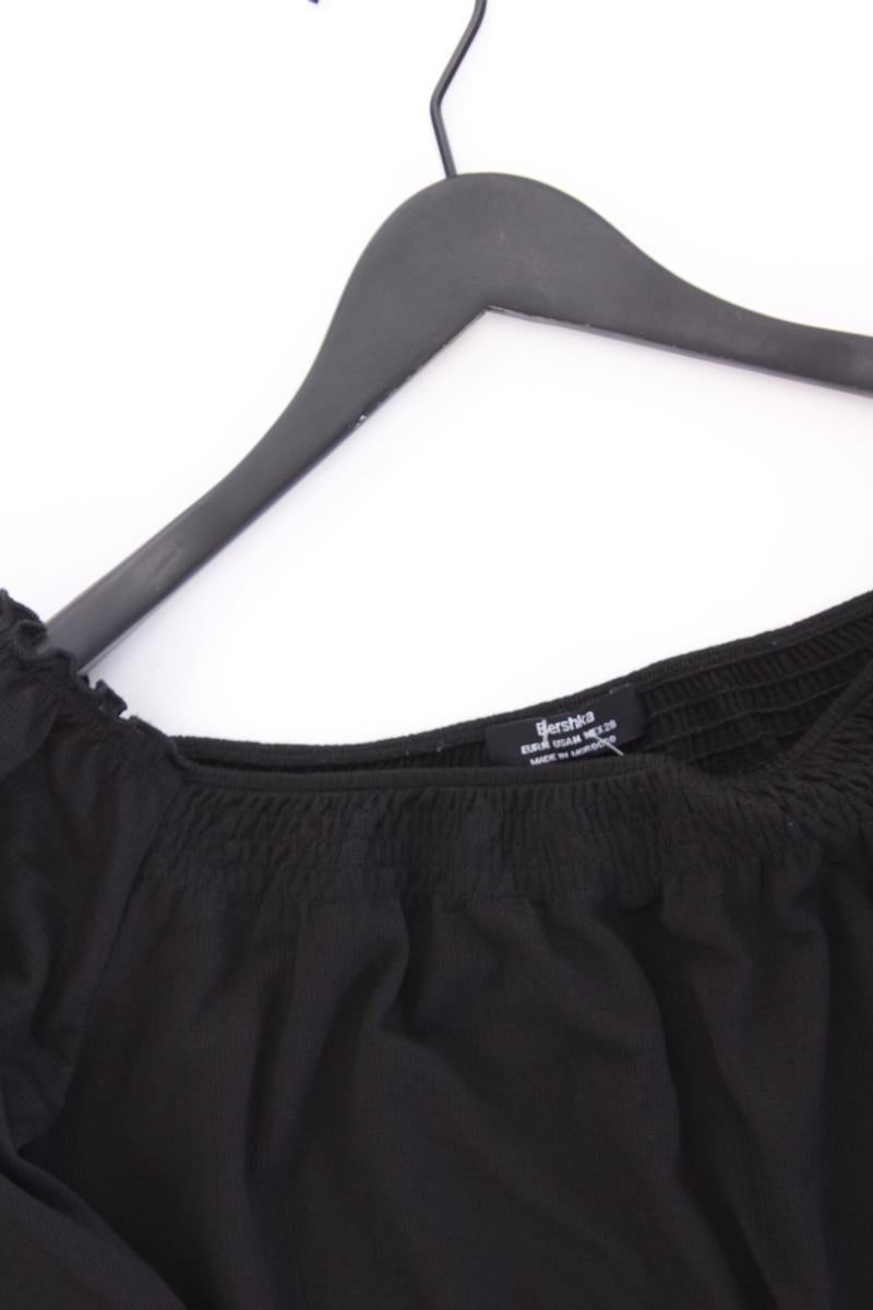 Bershka Classic Bluse Gr. M 3/4 Ärmel mit Carmen-Ausschnitt schwarz