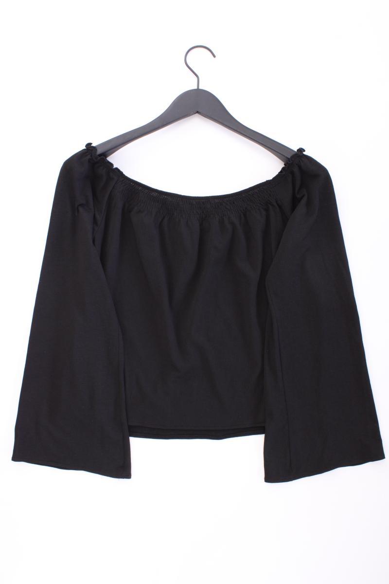 Bershka Classic Bluse Gr. M 3/4 Ärmel mit Carmen-Ausschnitt schwarz