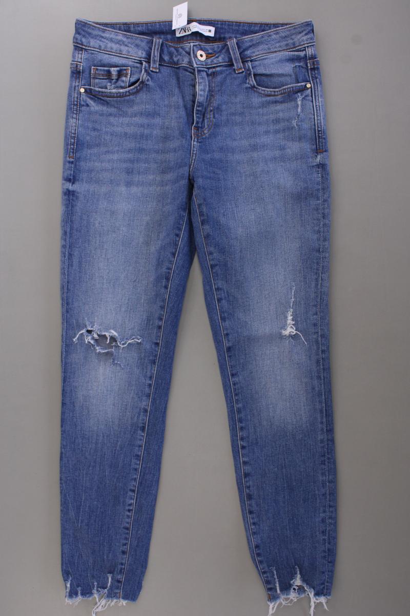 Zara Skinny Jeans Gr. 38 blau aus Baumwolle