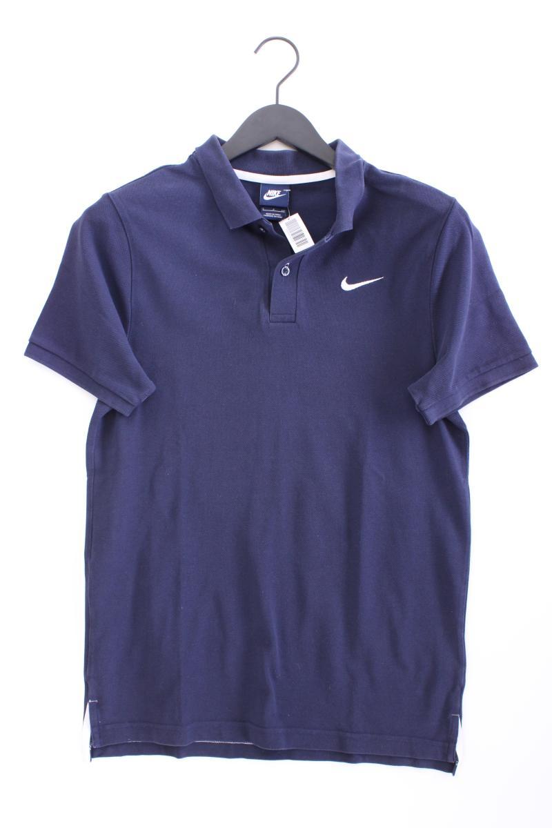 Nike Poloshirt für Herren Gr. S Kurzarm blau aus Baumwolle
