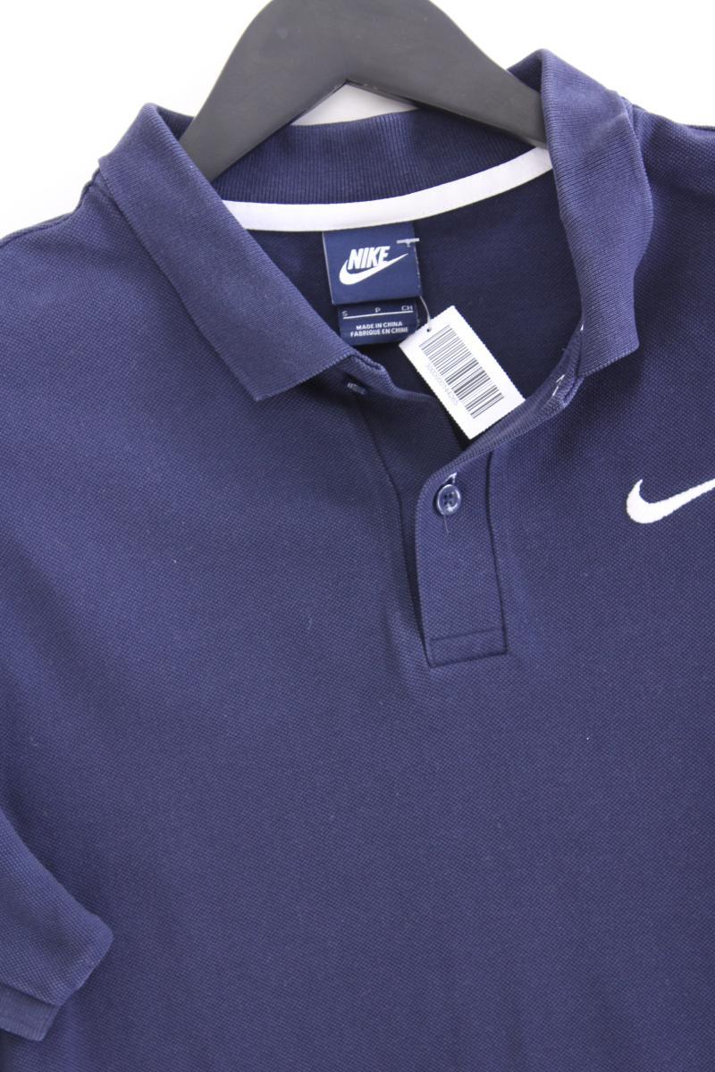 Nike Poloshirt für Herren Gr. S Kurzarm blau aus Baumwolle