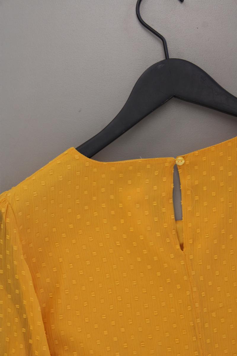 About You Chiffonbluse Gr. 42 neuwertig 3/4 Ärmel gelb aus Polyester