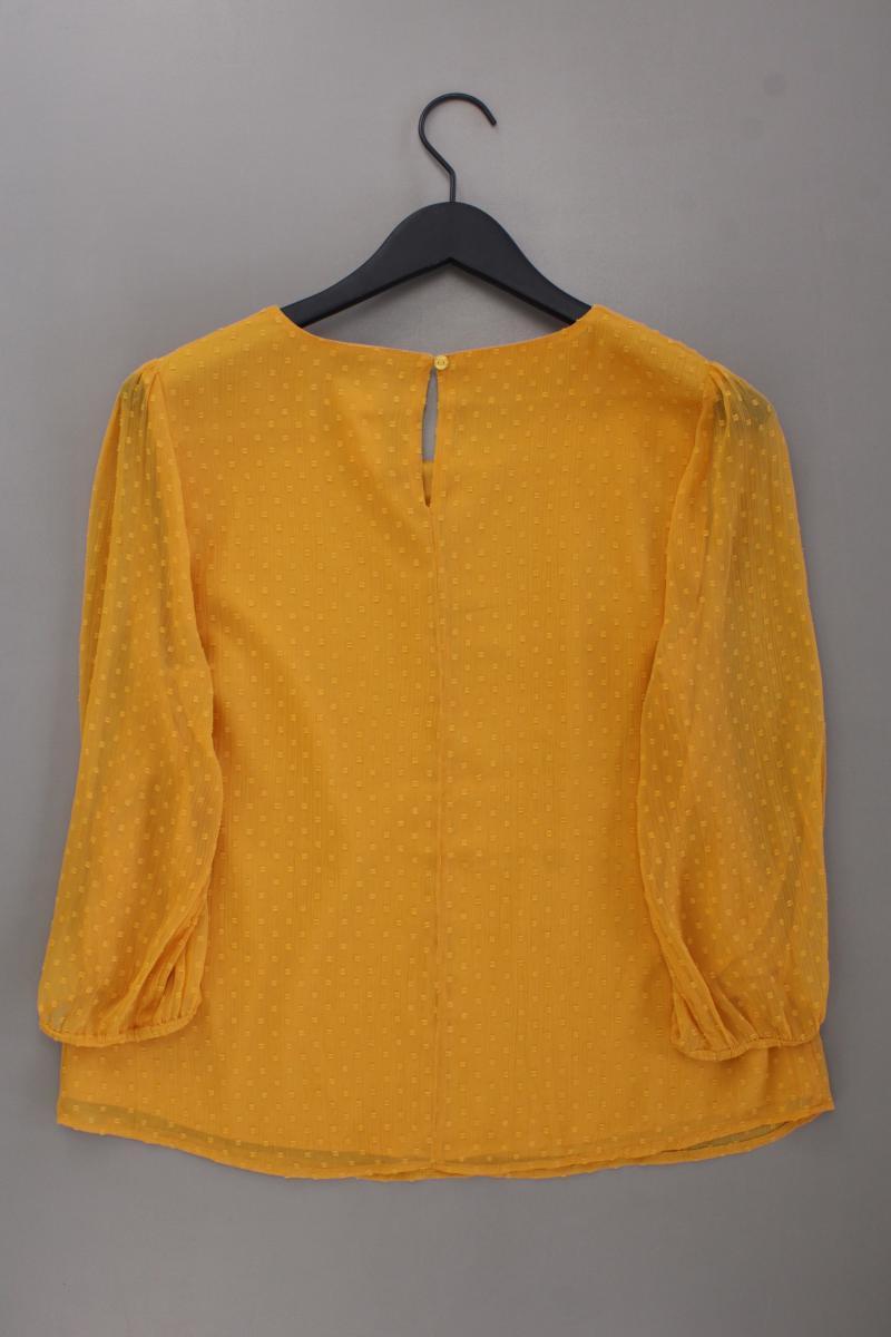 About You Chiffonbluse Gr. 42 neuwertig 3/4 Ärmel gelb aus Polyester