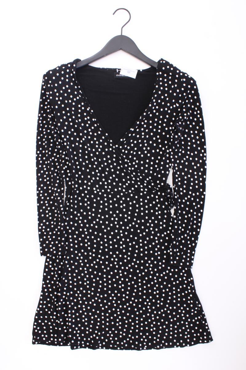 Even & Odd Jerseykleid Gr. S gepunktet Langarm schwarz aus Viskose