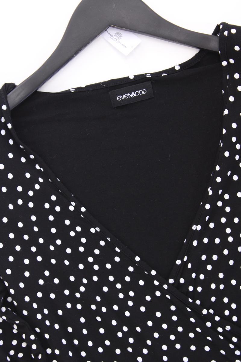 Even & Odd Jerseykleid Gr. S gepunktet Langarm schwarz aus Viskose