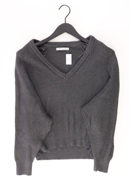 Pull&Bear Grobstrickpullover Gr. M grau aus Polyester