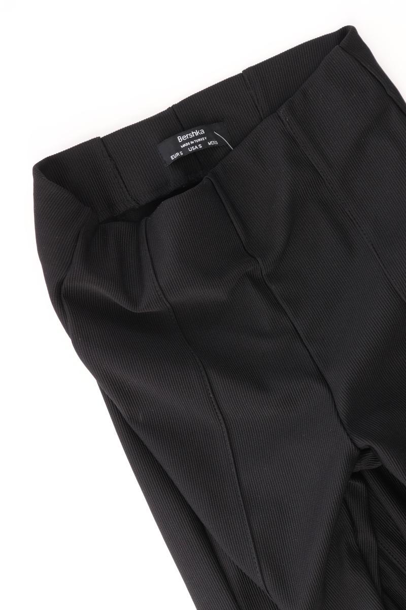 Bershka Stretchhose Gr. S schwarz aus Polyester