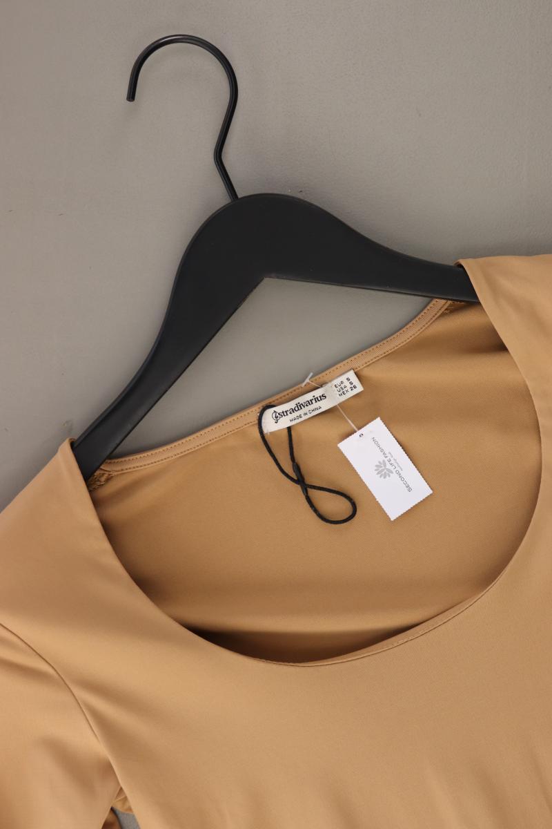 Stradivarius Longsleeve-Shirt Gr. S Langarm braun aus Polyester