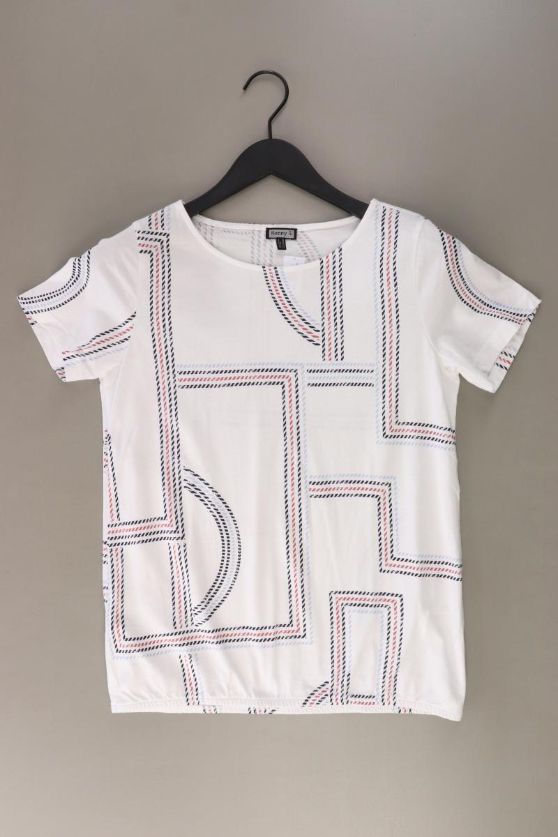 Kenny S. Printshirt Gr. 36 Kurzarm weiß aus Baumwolle