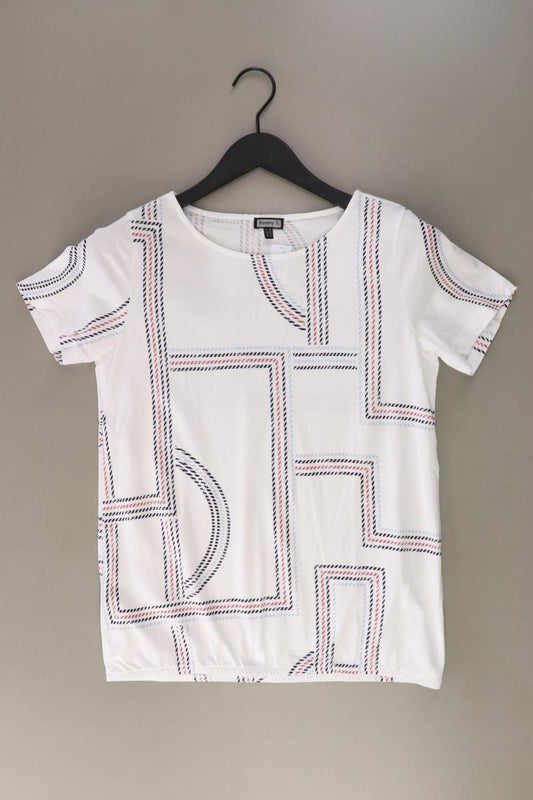 Kenny S. Printshirt Gr. 36 Kurzarm weiß aus Baumwolle