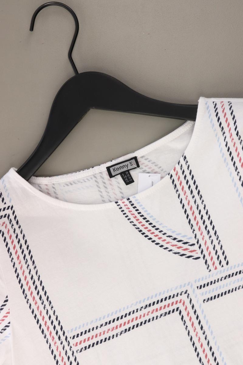 Kenny S. Printshirt Gr. 36 Kurzarm weiß aus Baumwolle
