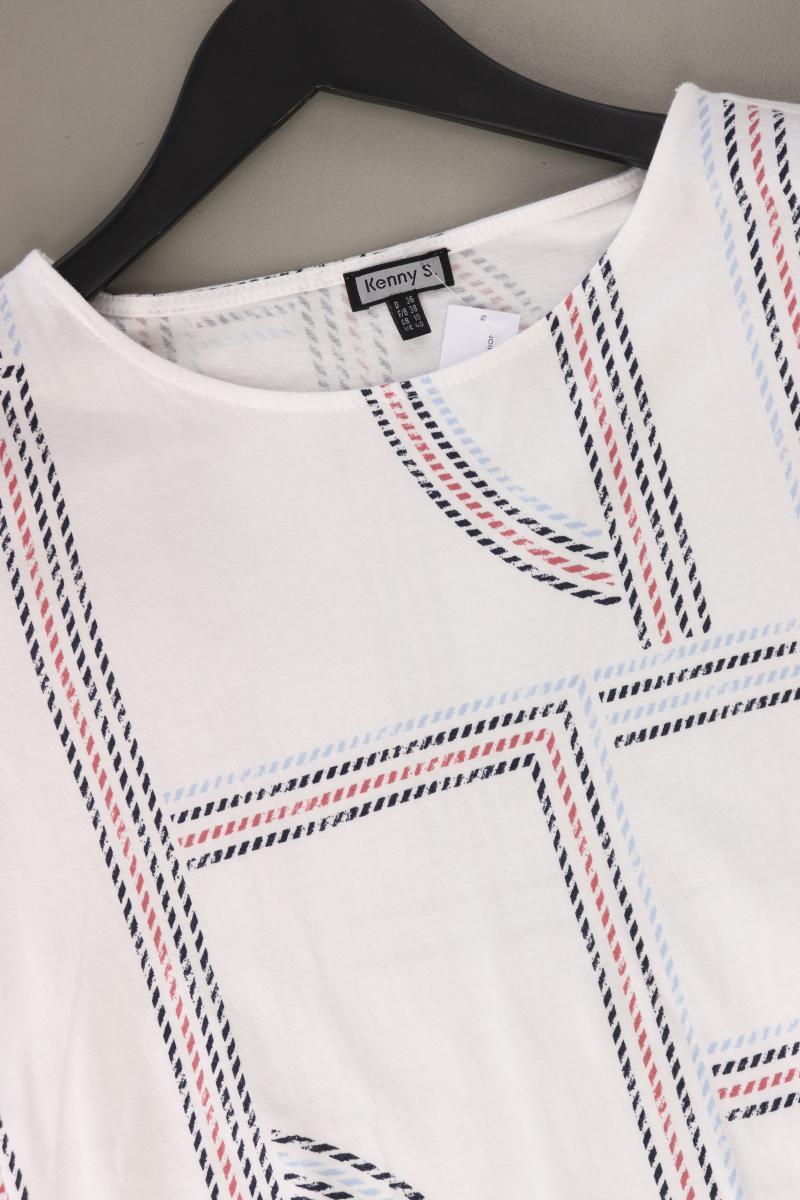 Kenny S. Printshirt Gr. 36 Kurzarm weiß aus Baumwolle