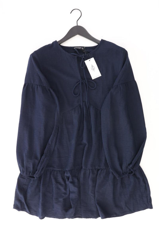 Stradivarius Langarmkleid Gr. L neu mit Etikett blau aus Baumwolle