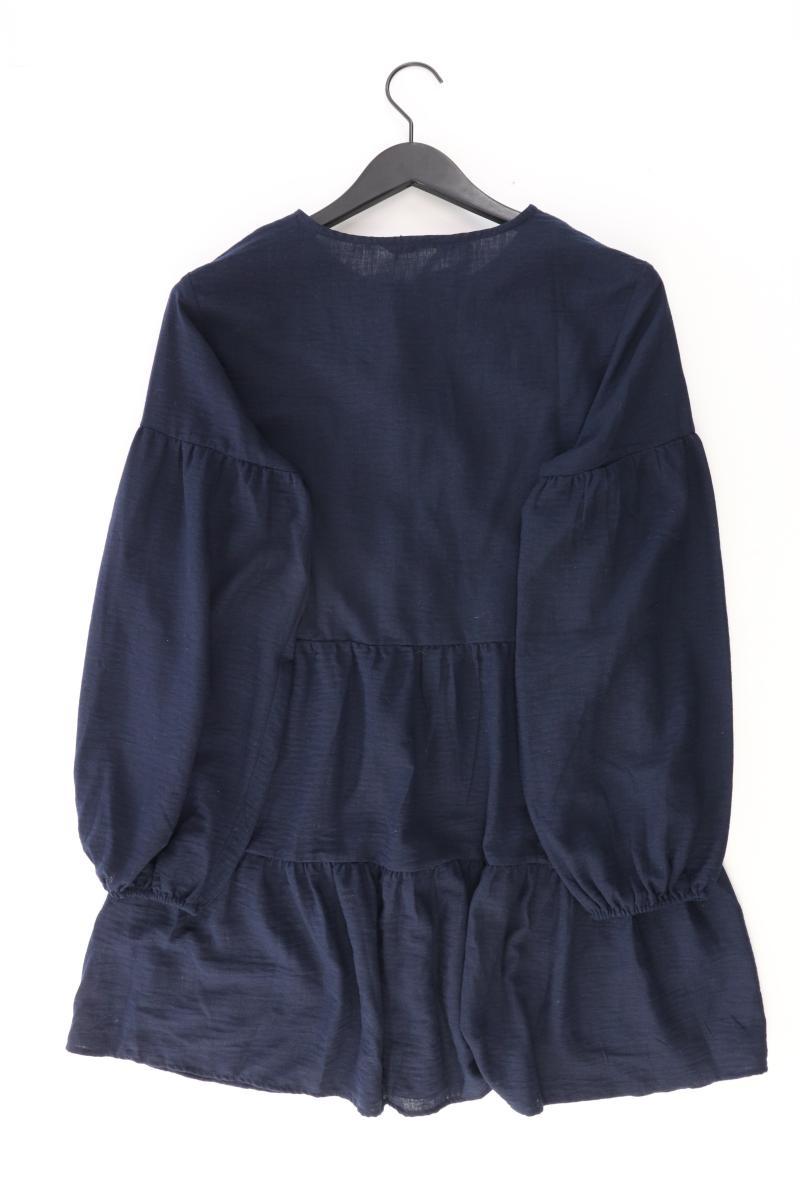 Stradivarius Langarmkleid Gr. L neu mit Etikett blau aus Baumwolle