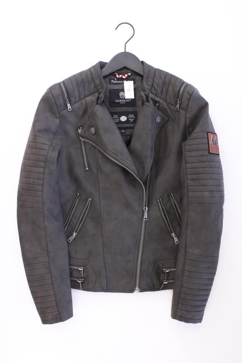 MARIKOO Kunstlederjacke Gr. M neuwertig grau aus Polyurethan