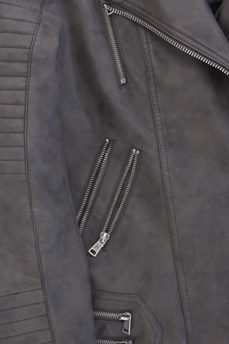 MARIKOO Kunstlederjacke Gr. M neuwertig grau aus Polyurethan
