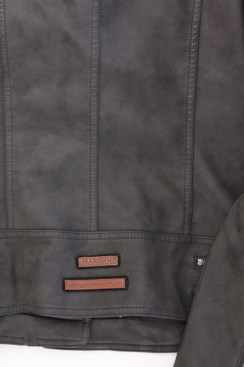 MARIKOO Kunstlederjacke Gr. M neuwertig grau aus Polyurethan
