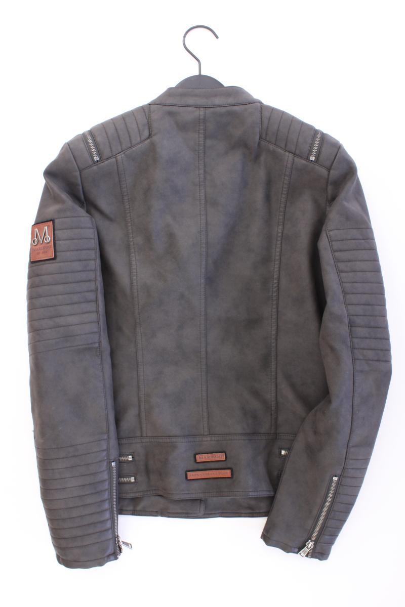 MARIKOO Kunstlederjacke Gr. M neuwertig grau aus Polyurethan