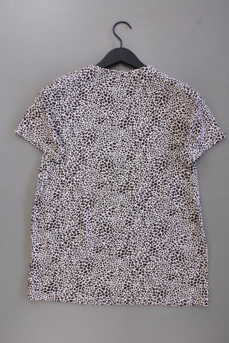 Lands' End Printshirt Gr. M mit Tierdruck Kurzarm braun aus Baumwolle