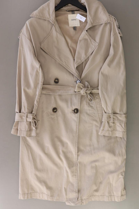 Esprit Trenchcoat Gr. L mit Gürtel creme aus Baumwolle