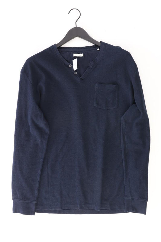 Tom Tailor Longsleeve-Shirt für Herren Gr. XXL Langarm blau aus Baumwolle