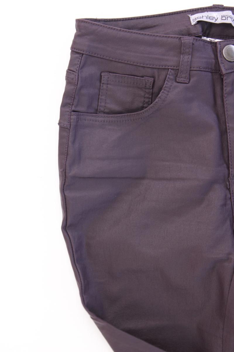 Ashley Brooke Kunstlederhose Gr. 38 lila aus Baumwolle