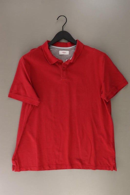 s.Oliver Poloshirt für Herren Gr. XL Kurzarm rot aus Baumwolle