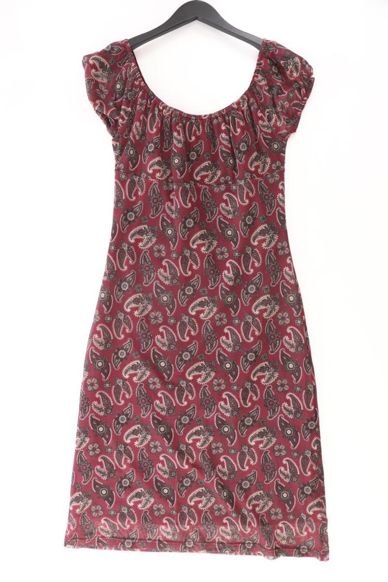 Mexx Y2K Kleid Gr. M mit Paisleymuster Kurzarm Vintage rot aus Polyester