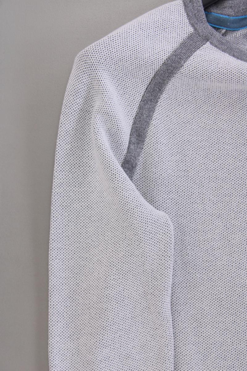 edc by Esprit Feinstrickpullover für Herren Gr. M neuwertig grau aus Baumwolle