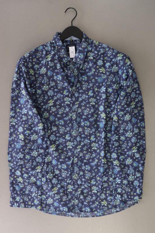 Lerros Langarmhemd für Herren Gr. XL blau aus Baumwolle