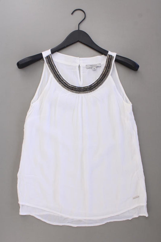 comma, Ärmellose Bluse Gr. 34 weiß