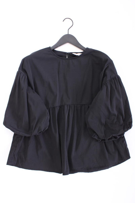 Mrs & Hugs Oversize-Bluse Gr. M 3/4 Ärmel schwarz aus Baumwolle