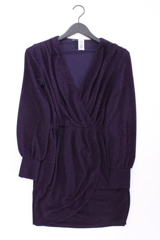 Mohito Langarmkleid Gr. XS mit Glitzer lila aus Polyester