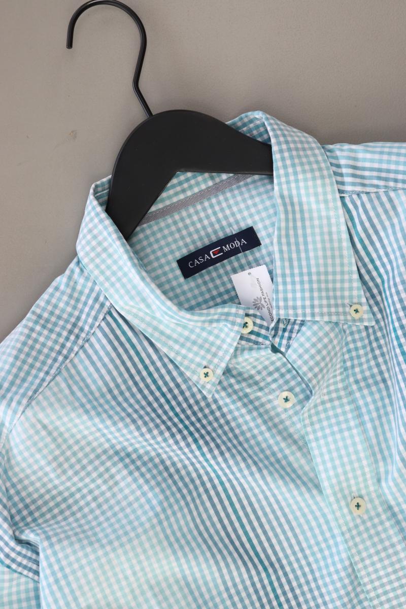 Casa Moda Karohemd für Herren Gr. XXL kariert Langarm türkis aus Baumwolle