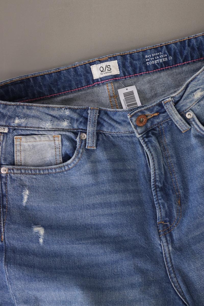 QS by s.Oliver Straight Jeans Gr. 38 blau aus Baumwolle