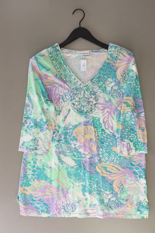 Helena Vera Shirt mit V-Ausschnitt Gr. 46 3/4 Ärmel grün aus Viskose