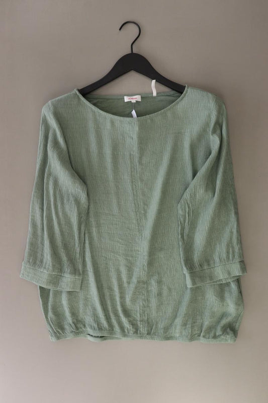 s.Oliver Regular Shirt Gr. 44 3/4 Ärmel grün aus Viskose