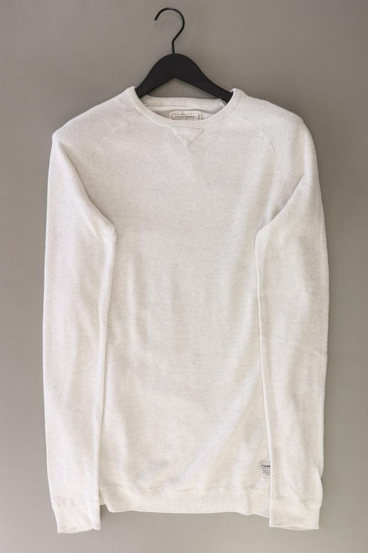 Tom Tailor (Denim) Feinstrickpullover für Herren Gr. L creme aus Baumwolle