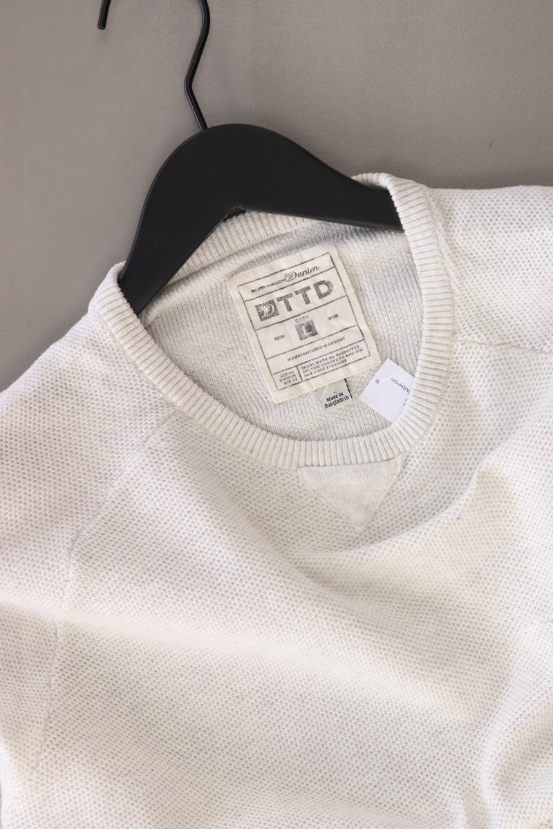 Tom Tailor (Denim) Feinstrickpullover für Herren Gr. L creme aus Baumwolle