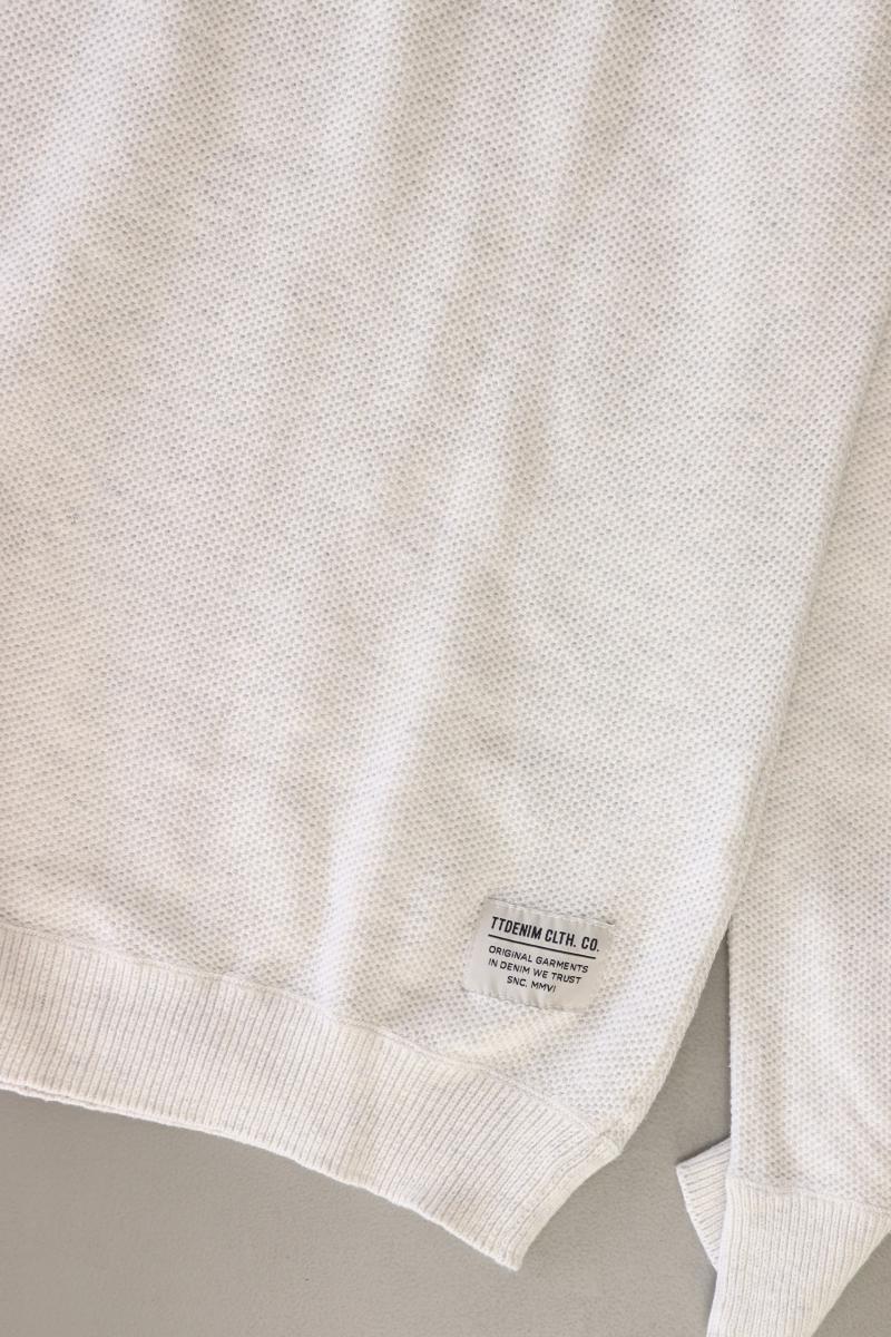 Tom Tailor (Denim) Feinstrickpullover für Herren Gr. L creme aus Baumwolle