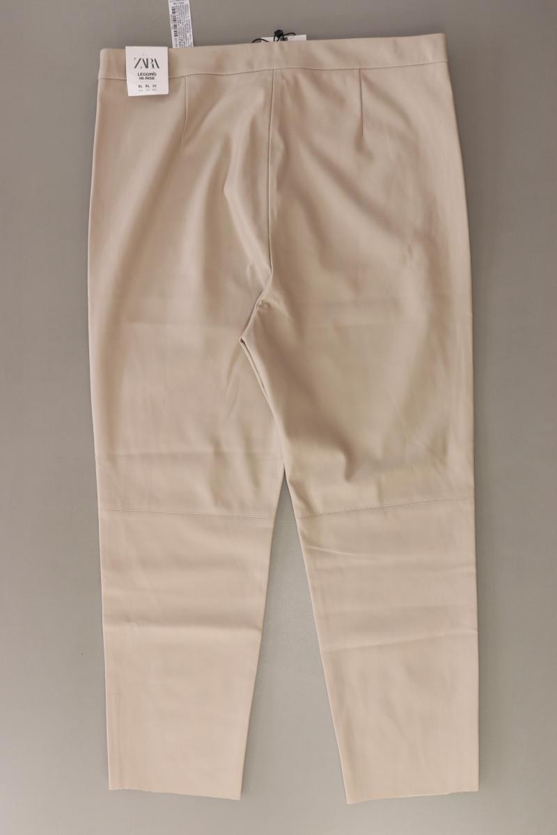 Zara Leggings Gr. XL neu mit Etikett creme aus Kunstleder