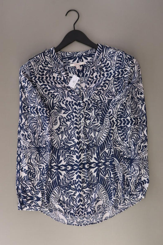 Esprit Langarmbluse Gr. 38 blau aus Viskose