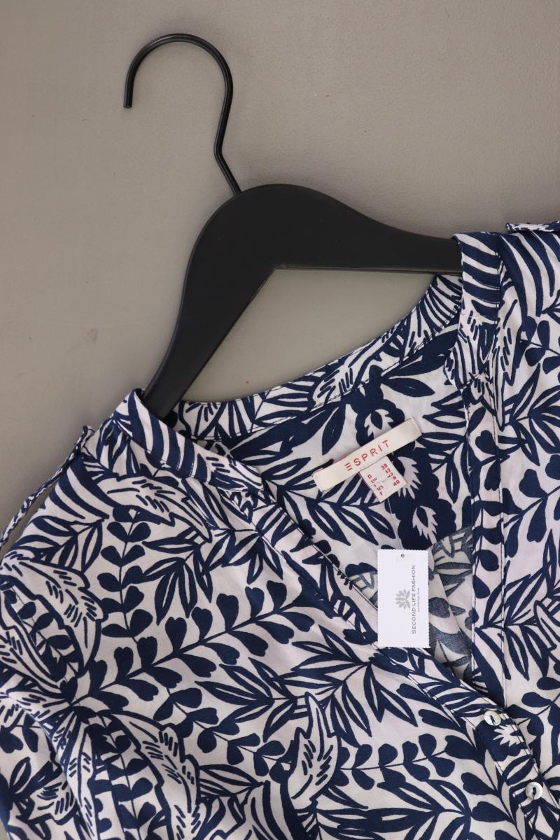 Esprit Langarmbluse Gr. 38 blau aus Viskose