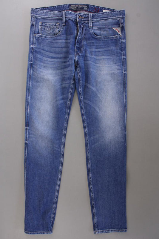 Replay Straight Jeans für Herren Gr. W33 blau