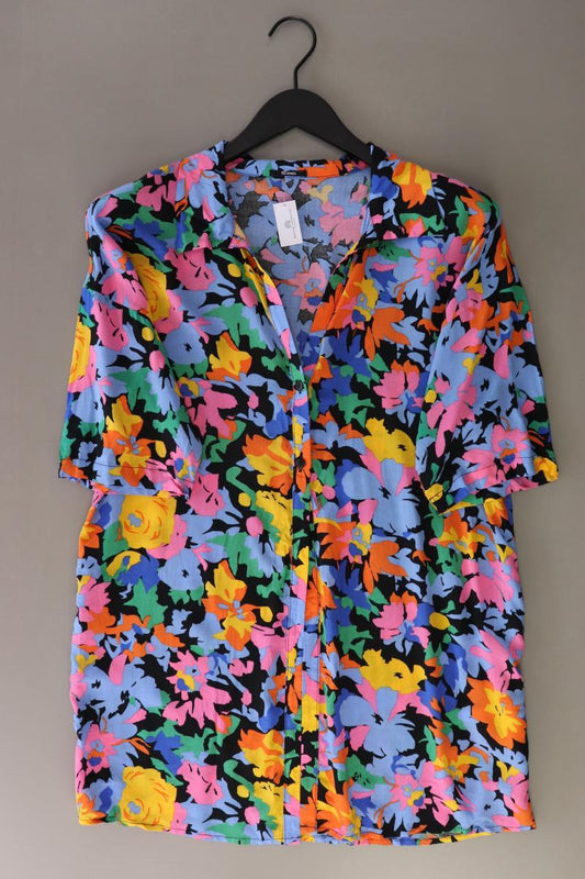 TEZENIS Kurzarmbluse Gr. M mit Blumenmuster mehrfarbig aus Viskose