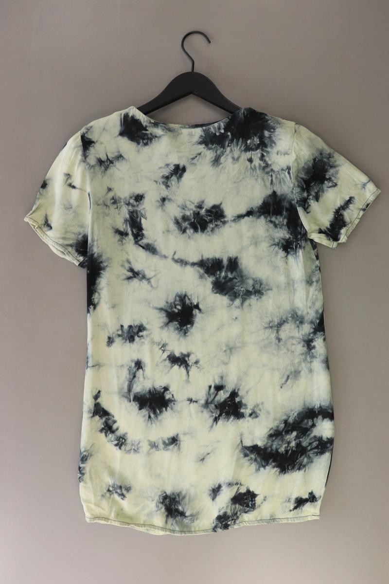 Zara Longbluse Batikbluse Gr. S mit Batikmuster Kurzarm mehrfarbig aus Viskose