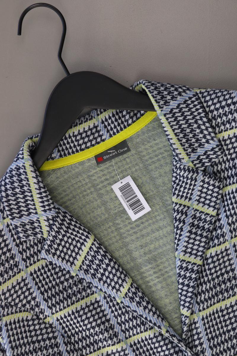 Street One Jerseyblazer Gr. 38 hahnentritt blau aus Baumwolle