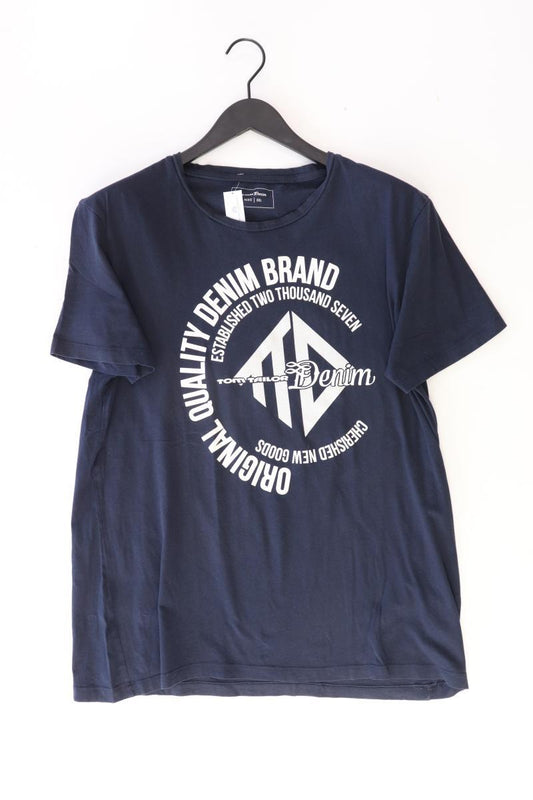 Tom Tailor (Denim) Printshirt für Herren Gr. XXL Kurzarm blau aus Baumwolle