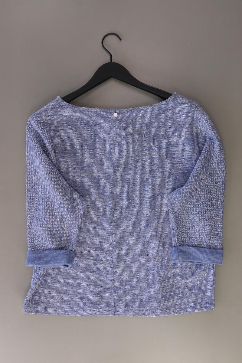 Taifun Feinstrickpullover Gr. L blau aus Baumwolle