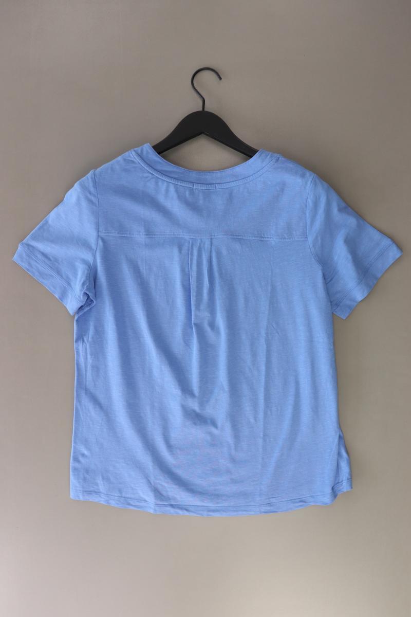 Cecil Shirt mit V-Ausschnitt Gr. M Kurzarm blau aus Baumwolle